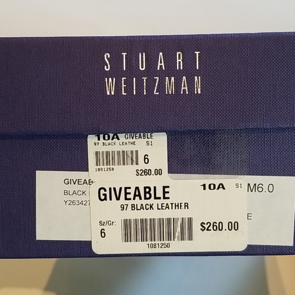 Stuart Weitzman Leather Ballet Pumps Black 6 - Picture 5 of 5